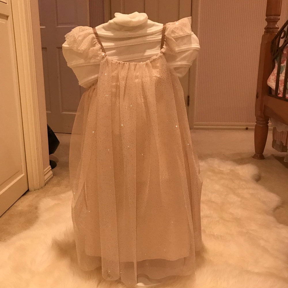 Girls Zara sparkly blush dress